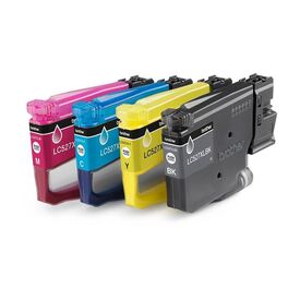 Brother LC527XLVAL High Yield Ink Cartridge Value Pack CMYK