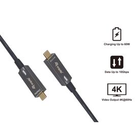 Equip 119463 15m USB 3.2 Gen 2 Active Optical Cable USB-C 10Gbps 4K 60W PD
