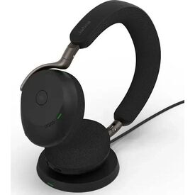 Jabra Evolve3 75 MS – On-Ear Wireless ANC Headset + Charging Pad USB-C