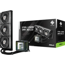 ASRock Steel Legend Dark 360 LCD AIO Liquid CPU Cooler