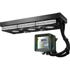 ASRock Steel Legend Dark 360 LCD AIO Liquid CPU Cooler