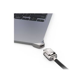 Compulocks Ledge Lock Adapter for MacBook Air M2-M4 with Keyed Cable Lock Silver 15 grey