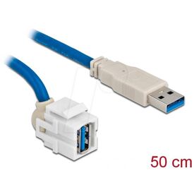 Delock Keystone Module USB 5 Gbps Type-A Female to Type-A Male | White