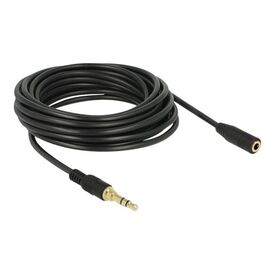 Delock Stereo Jack Extension Cable 3.5 mm 3 pin 5 m Black