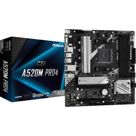 ASRock A520M Pro4 AM4 A520 mATX Motherboard