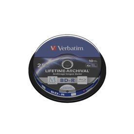 Verbatim 43825 M-DISC BD-R 25GB 4x Printable 10-Pack Spindle