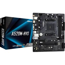 ASRock A520M-HVS AM4 mATX Motherboard A520 HDMI VGA M.2 GbE