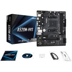 ASRock A520M-HVS AM4 mATX Motherboard A520 HDMI VGA M.2 GbE