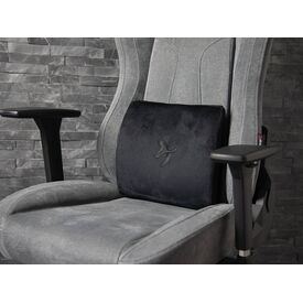 Arozzi Memory Foam Lumbar Support Pillow Velvet Black