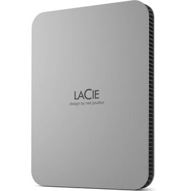 LaCie Mobile Drive 1TB USB-C Portable Hard Drive Silver