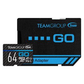TeamGroup GO Card 64GB microSDXC U3 V30 4K + SD Adapter
