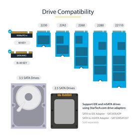 StarTech.com Standalone M.2 SATA & M.2 NVMe SM2DUPE11