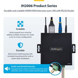 StarTech.com HDMI KVM Extender Over IP 4K 60Hz