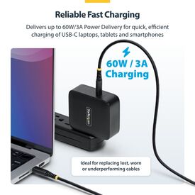 StarTech.com 3m USB-C Charging Cable 60W Black