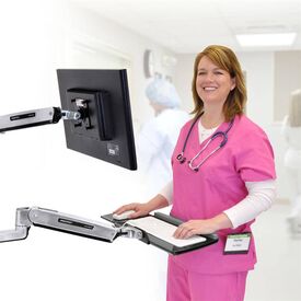 Ergotron LX Sit-Stand Wall Mount Keyboard Arm Mounting kit/ mouse