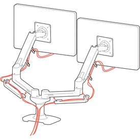 Ergotron LX Dual Side-by-Side Monitor Arm 45-491-216 White