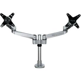 StarTech.com Desk Mount Dual Monitor Arm, 2 LCD, 13-27in, Silver