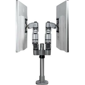StarTech.com Desk Mount Dual Monitor Arm, 2 LCD, 13-27in, Silver