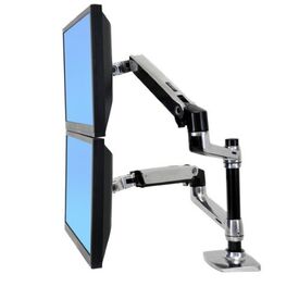 Ergotron LX Dual Stacking Arm - Mounting kit for 2 LCD displays screen size: up to 24" monitor stand
