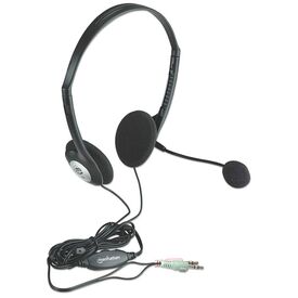 Manhattan Stereo Headset with Boom Mic — Black