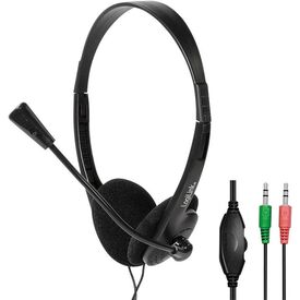 LogiLink HS0052 Stereo Headset On-Ear Wired 3.5mm Black