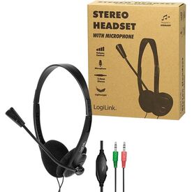 LogiLink HS0052 Stereo Headset On-Ear Wired 3.5mm Black