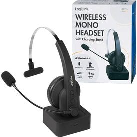 LogiLink BT0059 Mono Bluetooth Office Headset Black