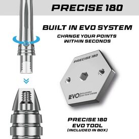 Precise 180 Ricardo Pietreczko 23g Steel Darts 90% Tungsten