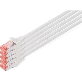 DIGITUS Cat 6 S/FTP 10 m White Cable 5 Pack