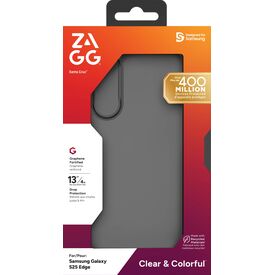 ZAGG Santa Cruz Samsung Galaxy S25 Edge Case Black Transparent