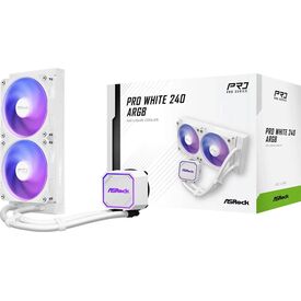 ASRock Pro White 240 ARGB 240mm AIO Liquid CPU Cooler