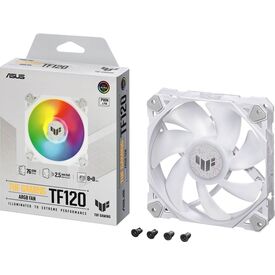 ASUS TUF Gaming TF120 ARGB White 120mm PWM Case Fan 76 CFM 1900 rpm