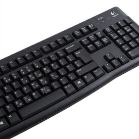 Logitech K120 Wired USB Keyboard UK Layout Black
