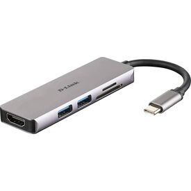 D-Link DUB-M530 5-in-1 USB-C Hub HDMI 4K 30Hz SD MicroSD Card Reader