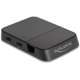 Delock 88018 Smartphone Docking Station 4K 30Hz USB-C HDMI USB Hub SD MicroSD Black