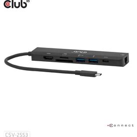 Club 3D CSV-2553 7-in-1 USB-C Hub HDMI 4K 60Hz Gigabit Ethernet 100W PD