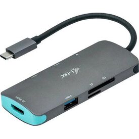 i-tec C31NANODOCKPD USB-C Metal Nano Dock HDMI 4K 60Hz 3 USB-A SD MicroSD 100W PD
