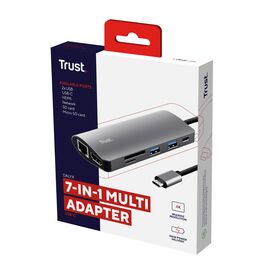 Trust Dalyx 7-in-1 USB-C Multiport Adapter Silver