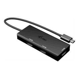 i-tec USB-C Triple 4K HDMI Video Adapter 100W Power Delivery Black