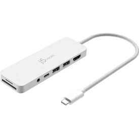 j5create JCD373EW USB-C Hub 4K HDMI 60W PD Card Reader