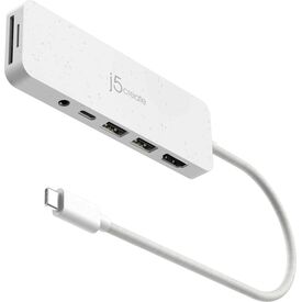 j5create JCD373EW USB-C Hub 4K HDMI 60W PD Card Reader