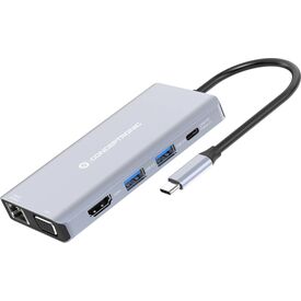 Conceptronic DONN20G USB-C Dock 4K HDMI VGA GbE 100W PD