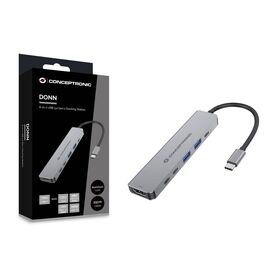 Conceptronic DONN33G 6-in-1 USB-C Dock HDMI 4K 100W PD