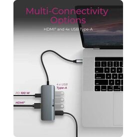 ICY BOX USB-C 6-in-1 Docking Station HDMI 4K 100W PD