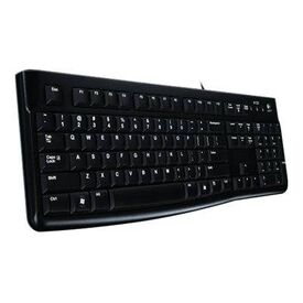 Logitech K120 Wired USB Keyboard UK Layout Black
