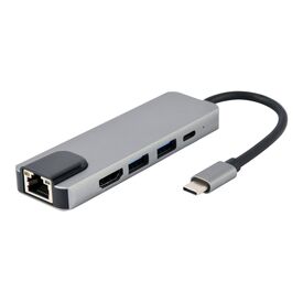 Cablexpert USB-C 5-in-1 Adapter HDMI Gigabit LAN 87W PD