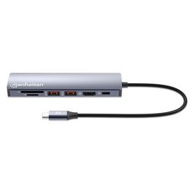 Manhattan 153966 USB-C 7-in-1 4K Docking Station Hub