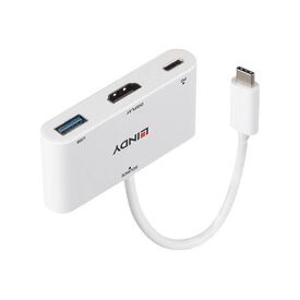 Lindy USB-C to HDMI 4K Converter USB-A 100W PD Black
