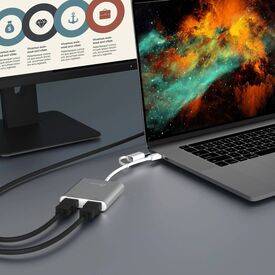 j5create JCA365 USB-C to Dual HDMI 4K Adapter Silver