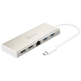 j5create JCD381 USB-C Dual HDMI Mini Dock Ethernet 60W PD